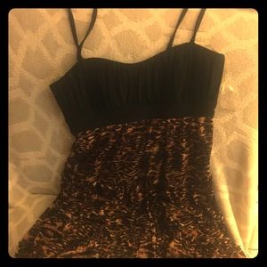 City Triangles leopard spaghetti strap dress